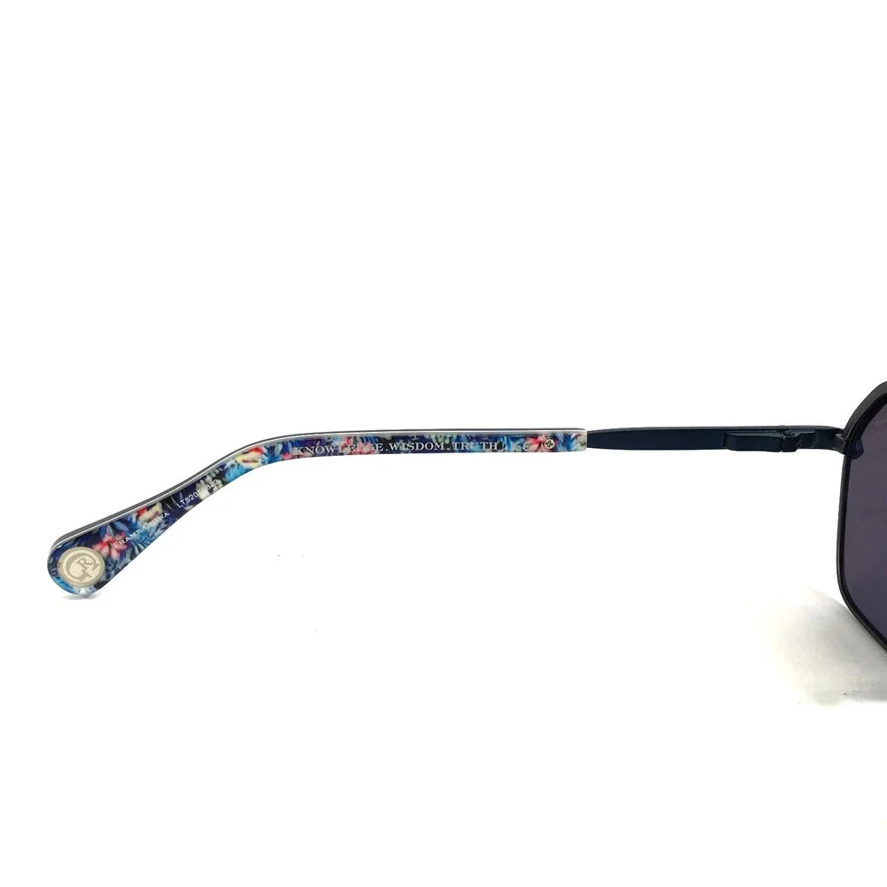 Robert Graham Sunglasses APOLLO GUN Gunmetal Blue Frames w/ Purple Mirror Lenses